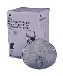 3M™ Particulate Respirator 9913 with Nuisance Level Acid Gas Relief